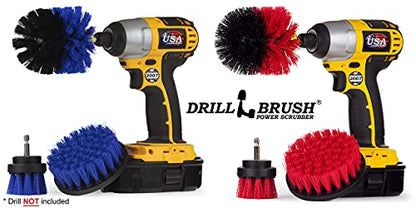 from The Deck to The Pool to The Fishbowl This Bundle has The Brushes That You Will Need to get an Exceptional Clean! Includes Our 3piece red Stiff Brush kit and 3piece Medium Stiffness Blue Brushes.