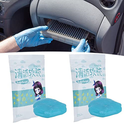 Keyboard Cleaner, Cleaning Gel Dusting Gadget Practical Portable, Car Gel Cleaner for Automotive Air Vent Mobile Phone Laptop Keyboard