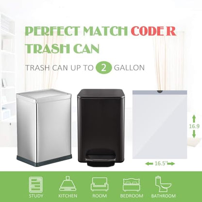 2 Gallon Small 220 Counts Strong Drawstring Trash Bags Garbage Bags by Teivio, Bathroom Trash Can Bin Liners, Plastic Bags for home office kitchen, White - style: 220-2Gallon-White
