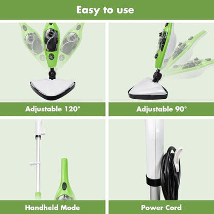 iMeshbean 10-in-1 Steam Mop, Floor Steamer, Carpet Steam Cleaner, Handheld Steam Cleaner for Laminate, Hardwood, Tile, Floor, Carpet Cleaning