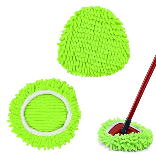 YWSHF Spin Mop Heads Replacements for Ocedar Easywring 1 Tank System 2 Pack Microfiber Mop Pad Spin Mop Refill for O Cedar Mop Head Replacement