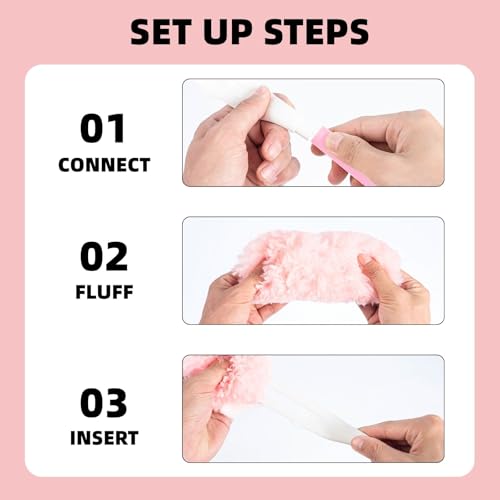 30 Count Pink Duster Refills Compatible with Swiffer Handle, 360° Multi-Surface Duster Refills with 1 Handle, 5X Microfibers Disposable Dusters for Home, Office Cleaning - color: 30 Pink Refills + Short Handle