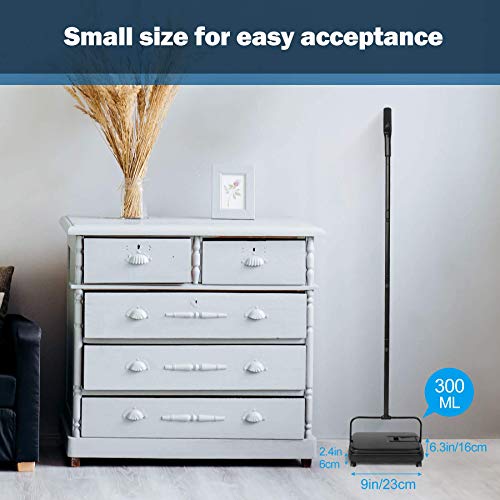 Eyliden Carpet Sweeper, Mini Size Lightweight Hand Push - No Noise, Non-Electric, Easy Manual Sweeping Only for Carpet Cleaning (Black) - color: Black