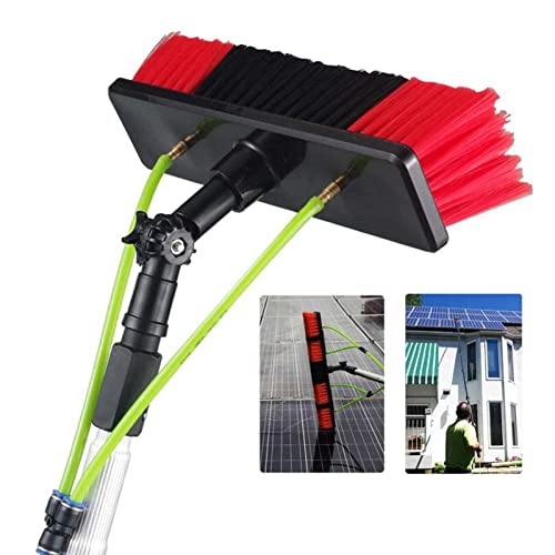 3-12m Window Cleaning Pole, Water Fed Telescopic Brush, Window Cleaner Kit, Extendable Solar Panel Washing Equipment Cleaning Conservatory Roof,30cm Brush Head,4m/13.1ft - color: 30cm Brush Head, size: 4m/13.1ft