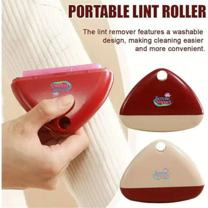 Sticky Lint Roller, Portable Washable Sticky Hair Roller, Reusable Mini Sticky Lint Roller Pet Hair Remover, Triangle Hair Remover, Strong Sticky for Clothes, Furniture, Dog and Cat- Red - color: Black