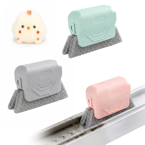 Crevice Cleaning Brush Window Tool for Track & Seal, Baseboard Cleaner, Multipurpose Spring Essentials for Groove Cleaning (Pack of 3 Colors) - color: Pack of 3 Colors