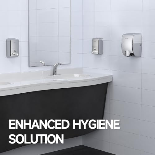 anydry Commercial Soap Dispenser Wall Mount, Polished Stianless Steel Finish Manual Liquid Soap Dispenser - 37oz (1100ml) Model AD1003 - color: Polished