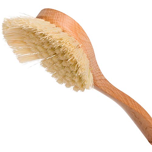 Redecker Dish Brush, Tampico Fiber, Curved – Extra Large Head for Everyday Cleaning, Made in Germany - size: Single Unit, 10-3/5-Inches