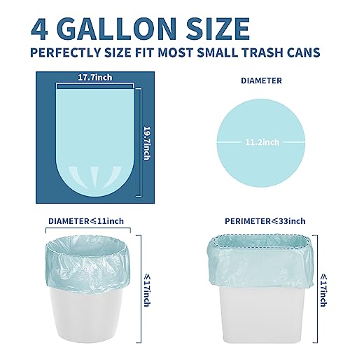Magesh 105 Blue 4 Gallon Trash Bags, 45x50cm, 105 Count - style: 4 Gallon 105 Blue