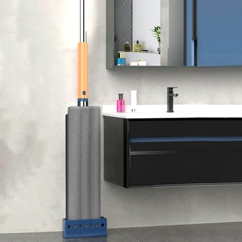 /Streamline Mop, 2024 Large Flat Floor Mop and Bucket, Strealinem Mop with 6 Washable Microfiber Pads, Independent Drainage Scraper, 360 Rotating, Wet and Dry Use, Floor Cleaning System WHI - color: White B