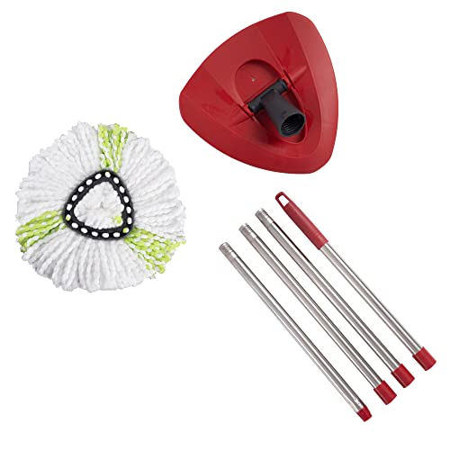 Matthew Cleaning 3Pack Green Microfiber Spin Mop Replacement Head Compatible with EasyWring Spin Mop Replace Head-EasyWring High Absorbency,Machine Washable,Microfiber Spin Mop Refills - color: Green, size: 3 Count