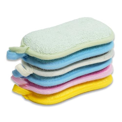 Dish Sponge Kitchen Sponges,Scrub Sponges,Double Sided Cleaning,Non Scratch,Ultra fine Fiber Wiping+Stainless Steel Wire to Remove Stubborn Stains,Durable Thickening (Large 6-Pack)