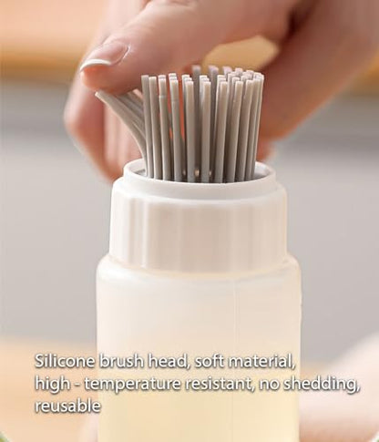 Food - Grade Silicone Oil Brush Bottle | Soft Heat - Resistant, Reusable Basting Tool With Scale, Outdoor Grill Oil Dispenser | Kitchen Squeeze Bottle, Non - Shedding (175ml 2pcs) - size: 175ml 2pcs