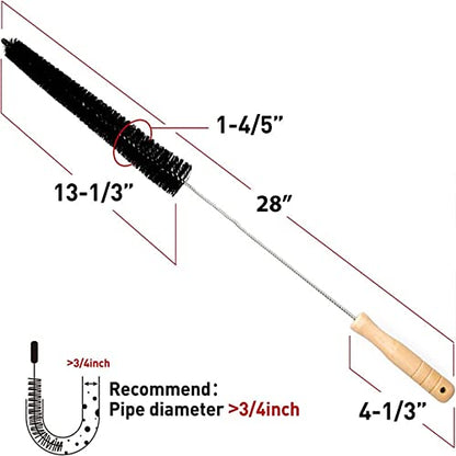 Crevice Cleaning Brush Set,Dryer Vent Trap Cleaner Kit,Flexible lint Remover, Long Coil Brush for Refrigerator Bathroom Kitchens Window Track (1pc)