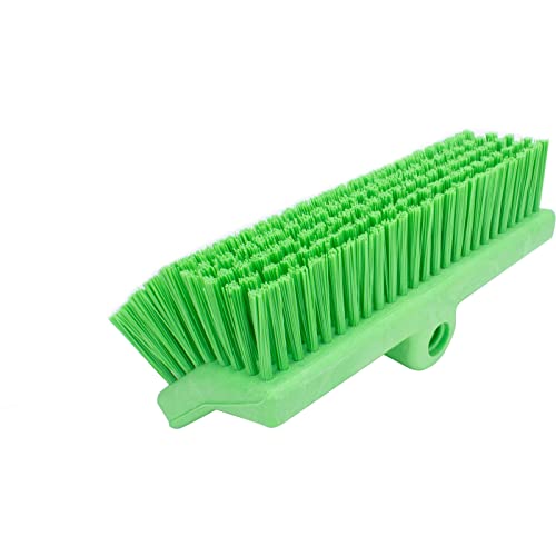 SPARTA 40423EC75 Plastic Floor Scrub Brush, Wall Brush, Equipment Brush With Nonabsorbent Bristles For Industrial Kitchens, Hospitals, Commercial Cleaning, 4 Inches, Lime, (Pack of 2) - color: Lime