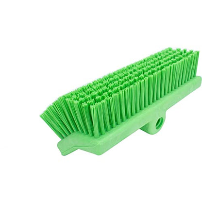 SPARTA 40423EC75 Plastic Floor Scrub Brush, Wall Brush, Equipment Brush With Nonabsorbent Bristles For Industrial Kitchens, Hospitals, Commercial Cleaning, 4 Inches, Lime, (Pack of 2) - color: Lime
