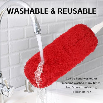 Reusable Microfiber Duster Refills Compatible with OXO & MR.SIGA Duster - Washable Duster for Household Cleaning Dusting Furniture Blind Ceiling Fan 2Pack (Handle NOT Included - color: 6 Pack