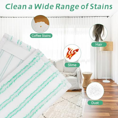 Microfiber Mop Pads Replacement for Quick Shine Hard Surface Floor Polish Mop: Washable & Reusable Pad,Wet Dry HardFloor Cleaning Refills Pad（2 Pack） - size: 2 Pack