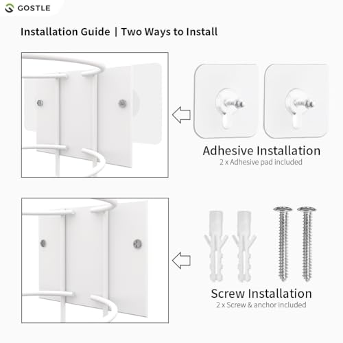 Wipes Holder, Wall Bracket for Cleaning Wipes - Two Ways of Installation: Wall-Mount & Adhesive Stickers - Ideal for Kitchen Bathroom Household Office Classroom Gym - No Wipes Included
