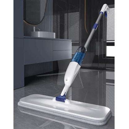 mop Spray Wet Mops for Floors Microfiber Dust Dry Mop with 2 Microfiber Washable Pads Hard Wood Floor Mop for Commercial Home mops - size: 35cm