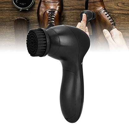 Electric Shoe Shine Kit, Handheld Electric Shoe Cleaning Brush, Replaceable Brush Head Dust Cleaner Portable Wireless Leather Cleaner Care Kit for Leather Shoes