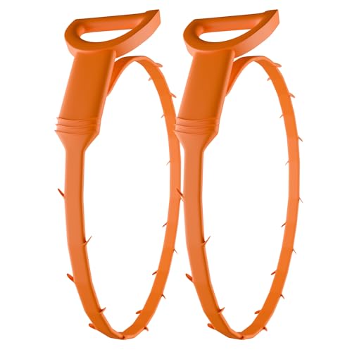 Gadgetime USA Drain Snake - Multi-Tooth Drain Clog Remover for Bathroom & Kitchen - Flexible Barbed Drain Cleaner Tool for Hair & Debris - Easy to Use Plumbing Snake Drain Auger, Bathtubs (Pack of 2)