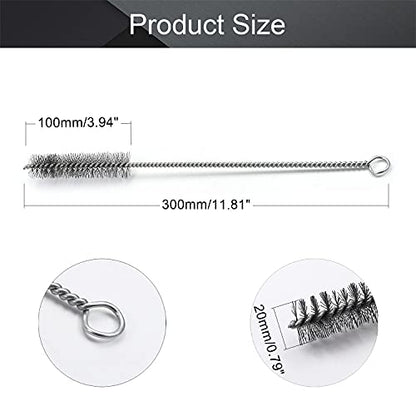 Utoolmart Steel Wire Cleaning Brush - Spiral Power Cleaner, 0.8 x 12 inch, 2-pack - color: 2pcs, size: 2cm