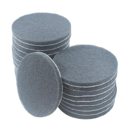 4 Inch 800 Grit Drill Brush Scrubber Scouring Pads, 20 Pcs Hook & Loop Power Scrubber Scour Pads for Rotary Tools, Random Orbital Sander (Grey) - style: Grey - 800#