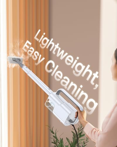 10-in-1 Steam Mop with Detachable Handheld Steamer,350ml Tank, 10s Heat-Up, 248°F Steam Cleaner, 2-Level Control and Swivel Head for Floor,Carpet,Tiles, BBQ grill,Car Accessories Clean White - color: Clean White