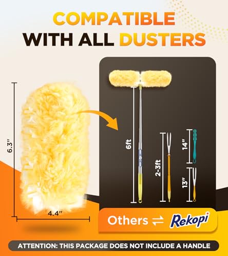 30 Count Heavy Duty Duster Refills for Swiffer, Multisurface 360° Larger Size Dusters with 4X Microfibers, Unscented Disposable Dusters for Cleaning Home, Blinds, Fans, Corners (Only Duster) - size: 30 Count