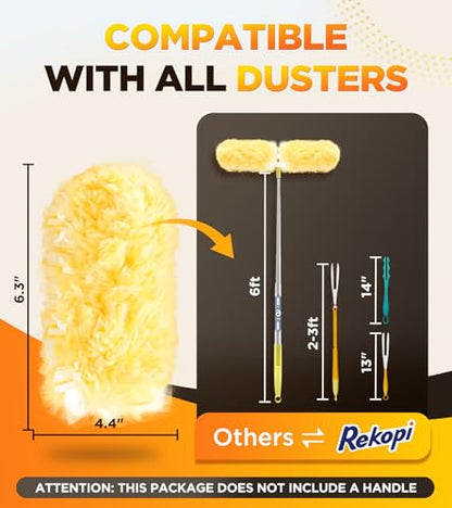 30 Count Heavy Duty Duster Refills for Swiffer, Multisurface 360° Larger Size Dusters with 4X Microfibers, Unscented Disposable Dusters for Cleaning Home, Blinds, Fans, Corners (Only Duster) - size: 30 Count