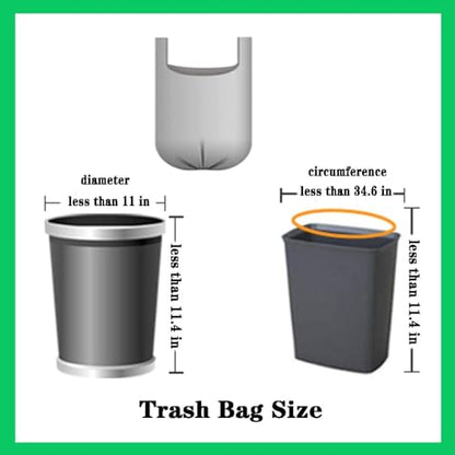 4 Gallon Trash Bag,Small Black Trash Bags 200 Counts Thicken Value Bathroom Trash Can Bin Liners,Small Garbage Bags with Handles for Kitchen Bathroom Office Waste Basket - color: Black, size: 1 Count (Pack of 200)