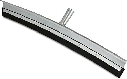 Unger Professional AquaDozer Max Kit, 36” Smooth Surface Curved Floor Squeegee and 48” Dual End Pole, Rubber Blade Scrubber and Broom for Concrete, Asphalt, and Tough Cleaning Jobs