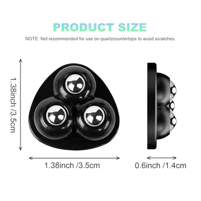 Self Adhesive Appliance Sliders 8 Pack Kitchen & Furniture Rollers | Move Small Appliances Easily 360° Glide No Tools Peel Stick 12lbs Per Wheel - color: Black, size: 8pcs