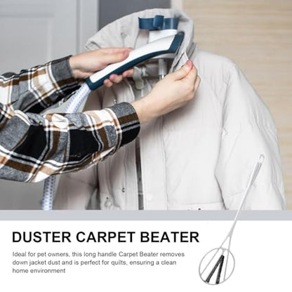 Carpet Beater, Rug Beater Tool, Manual Long Handle Comforter Beaters, Duster Carpet Rake, Furniture Dust Remover Cleaner, for Home, Hotels, Apartments