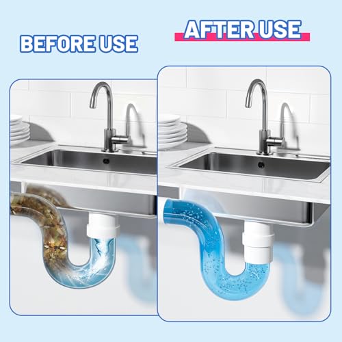 Wild Tornado Sink and Drain Cleaner, Powerful Sink Pipe Cleaner Powder, Fast Foaming Drain Clog Remover for Kitchen, Bathroom, and Pipes Cleaning Tool (6 pcs) - color: 6 pcs