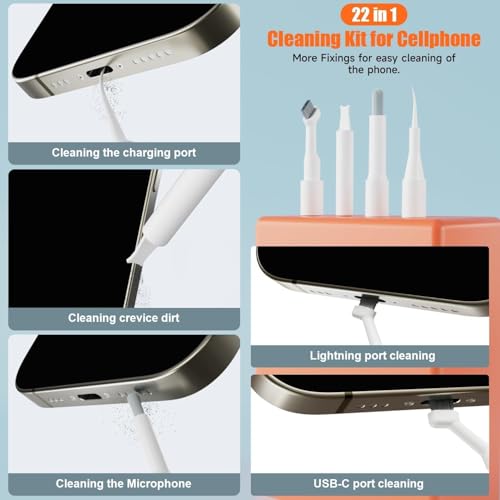 Laptop Cleaning Kit Keyboard Cleaner Brush, 22-in-1 Multi-Function Laptop Cleaner Tool for MacBook, Phone, Headphone, Earbuds, Camera Lens and Other Electronic Device, All-in-one with Upgrade