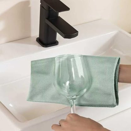 Microfiber Glass Cleaning Cloth 8 Pack, 16 Inch X 12 Inch, Lint Free Quickly Clean Window, Glasses, Windshields, Mirrors, and Stainless Steel, Multicolor - color: Multicolor