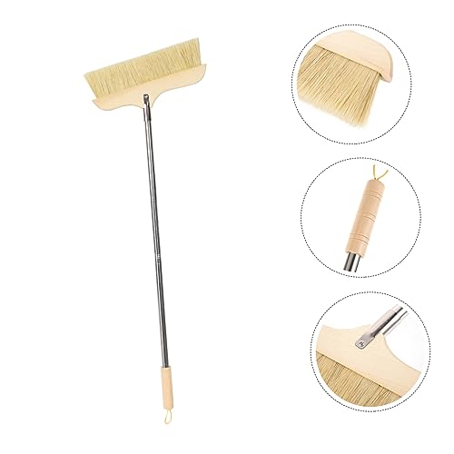 VALICLUD Long Handle Bristle Broom for Efficient Home Cleaning Soft Bristles for Pet Hair Dirt Removal Construction for Indoor Kitchen Use