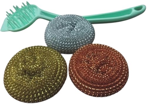 Three Piece Kitchen Scrubber Set (Green) - color: Green