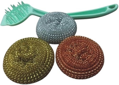 Three Piece Kitchen Scrubber Set (Green) - color: Green