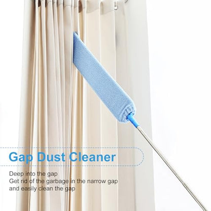 Retractable Gap Duster Cleaner Cleaning Tools with 2 Microfiber Dusting Cloths Washable Duster for Cleaning Under Appliances Furniture Couch Fridge - size: 30-100inch