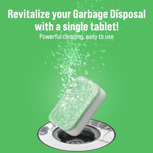 Rockin' Green Deep Cleaning and Deodorizing Tablets for Dishwashers, Washing Machines, and Garbage Disposals, Removes Odor and Residue (Garbage Disposal Cleaning Tablets, 8 Pack) - size: 1 Count (Pack of 8), style: Garbage Disposal Cleaning Tablets