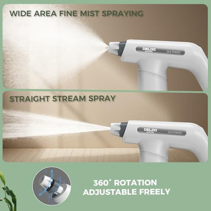 DELIXI Electric Spray Bottle 2L/0.5 Gallon, Electric Sprayer with Dual Spray Modes (Wide Mist & Jet), 1500mAh Battery and Ergonomic Grip Suitable for Garden, Patio, Indoor Plants & Flower Shop