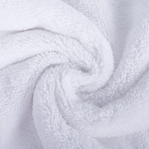 POLYTE Quick Dry Lint Free Microfiber Hand Towel, 16 x 30 in, Set of 4 (White) - color: White