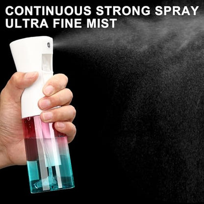 hair spray bottle, ultra-fine spray continuous spray bottle (200ml/6.8oz), used for hair design, vegetation, cleaning and skin care - empty, reusable (Gradient) - color: Gradient
