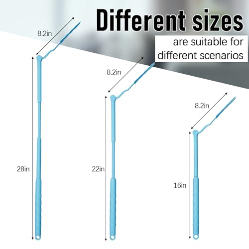 Colingmill 4 Pcs 3 ft Replacement Handles Compatible with Duster Refills, Long Extended Handle Only, Adjustable Length for Ceiling Fans, Blinds, Shelves, Windows, Foldable & Extendable (Sky Blue) - color: Sky Blue