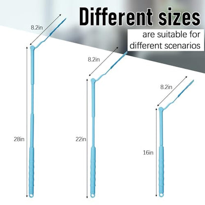 Colingmill 4 Pcs 3 ft Replacement Handles Compatible with Duster Refills, Long Extended Handle Only, Adjustable Length for Ceiling Fans, Blinds, Shelves, Windows, Foldable & Extendable (Sky Blue) - color: Sky Blue