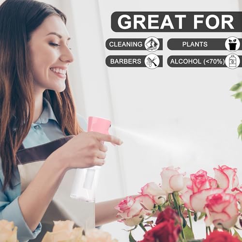 hair spray bottle, ultra-fine spray continuous spray bottle (200ml/6.8oz), used for hair design, vegetation, cleaning and skin care - empty, reusable (Pink) - color: Pink