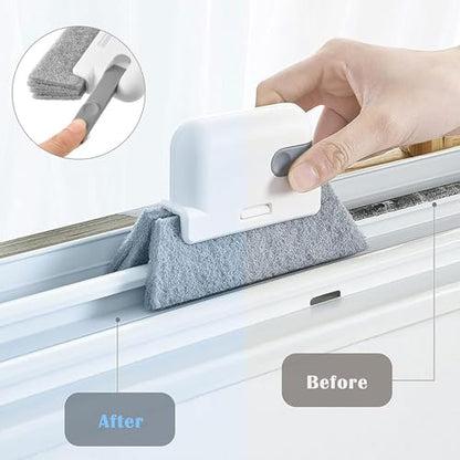 Window Track Cleaner Window Grooves Cleaning Brush Tools Set For Sliding Door Track Crevice Cleaner